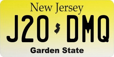 NJ license plate J20DMQ