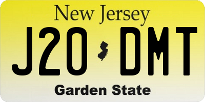 NJ license plate J20DMT