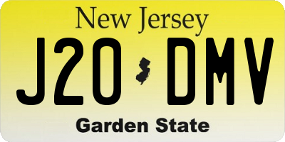 NJ license plate J20DMV