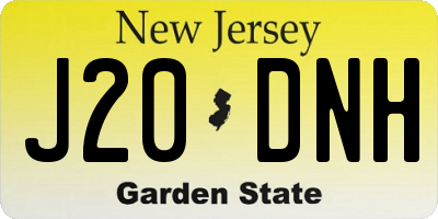 NJ license plate J20DNH