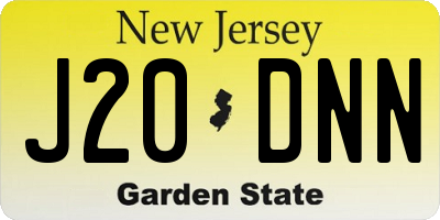 NJ license plate J20DNN