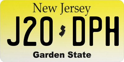 NJ license plate J20DPH