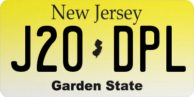 NJ license plate J20DPL