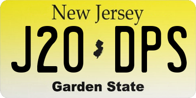 NJ license plate J20DPS