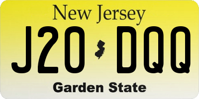 NJ license plate J20DQQ