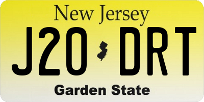 NJ license plate J20DRT