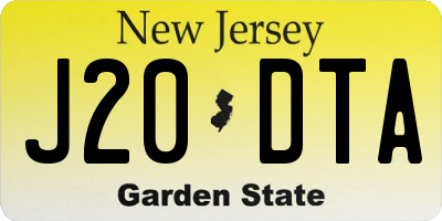 NJ license plate J20DTA