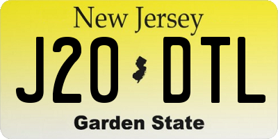 NJ license plate J20DTL