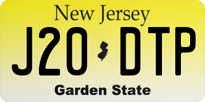 NJ license plate J20DTP
