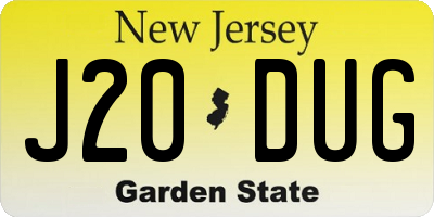 NJ license plate J20DUG