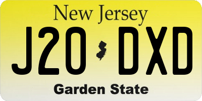 NJ license plate J20DXD