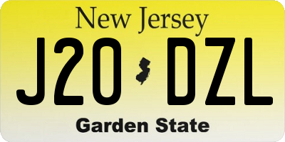 NJ license plate J20DZL