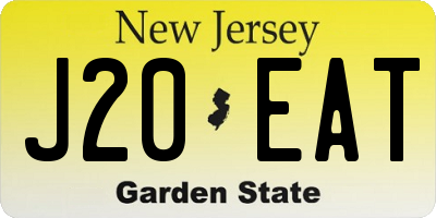 NJ license plate J20EAT