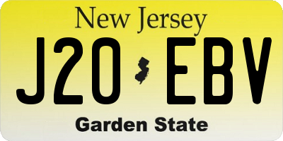 NJ license plate J20EBV