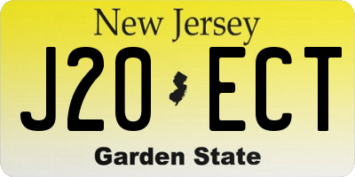 NJ license plate J20ECT