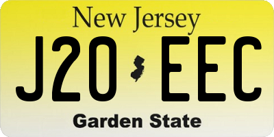 NJ license plate J20EEC