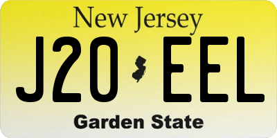 NJ license plate J20EEL