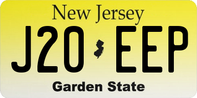NJ license plate J20EEP
