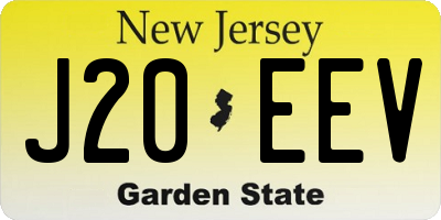 NJ license plate J20EEV