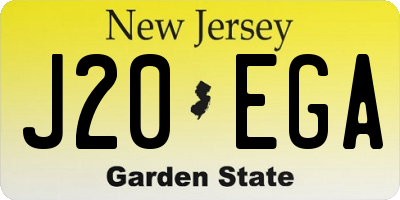 NJ license plate J20EGA