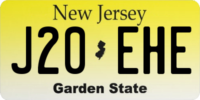 NJ license plate J20EHE