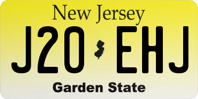 NJ license plate J20EHJ