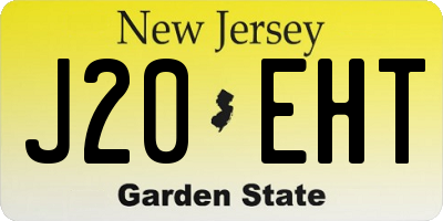 NJ license plate J20EHT