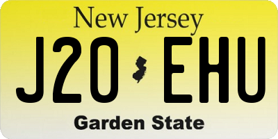 NJ license plate J20EHU