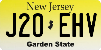 NJ license plate J20EHV