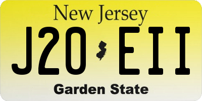 NJ license plate J20EII