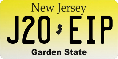NJ license plate J20EIP