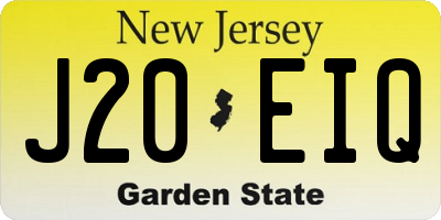 NJ license plate J20EIQ