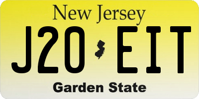 NJ license plate J20EIT