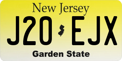 NJ license plate J20EJX