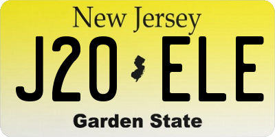 NJ license plate J20ELE