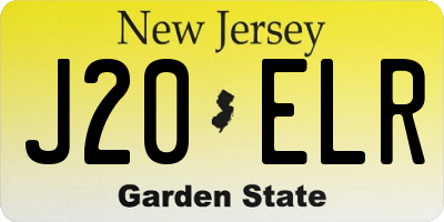 NJ license plate J20ELR