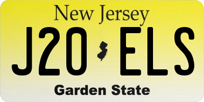 NJ license plate J20ELS
