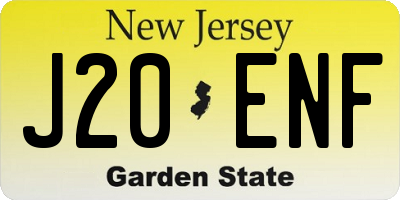 NJ license plate J20ENF