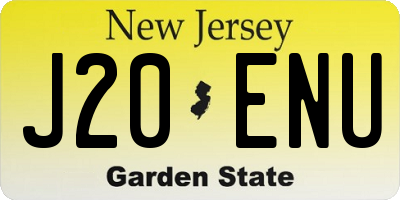 NJ license plate J20ENU
