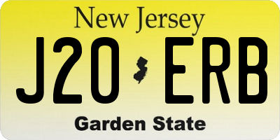 NJ license plate J20ERB