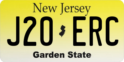 NJ license plate J20ERC