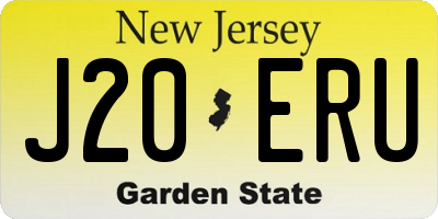 NJ license plate J20ERU