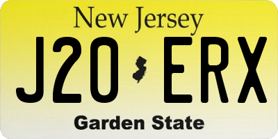 NJ license plate J20ERX