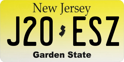 NJ license plate J20ESZ