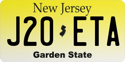 NJ license plate J20ETA