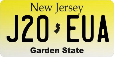 NJ license plate J20EUA