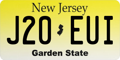 NJ license plate J20EUI