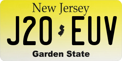 NJ license plate J20EUV