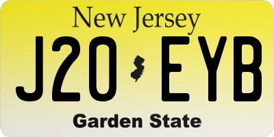 NJ license plate J20EYB