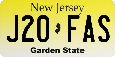 NJ license plate J20FAS